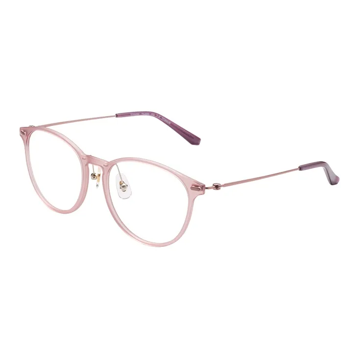 SEIKO Titanium Alloy Β Titanium Oval Eyeglass Frames Unisex Pink-0