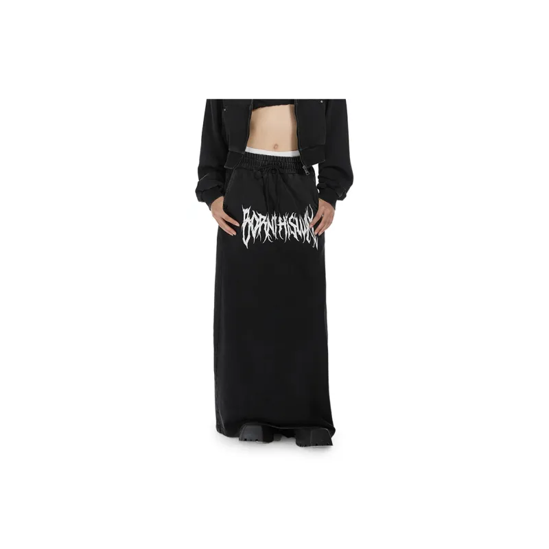 BTW Casual Long Skirts Women's Black-9