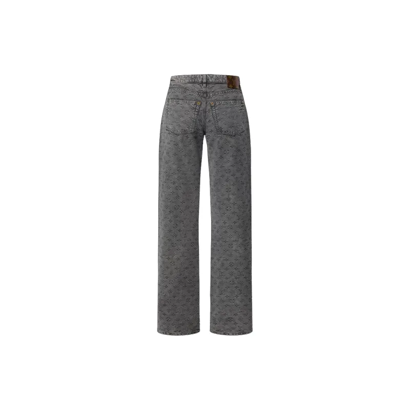 LOUIS VUITTON Vintage Effect Monogram Flared Jeans-1