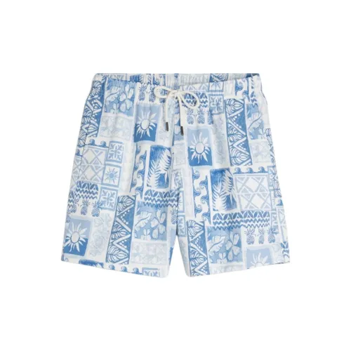 Hollister Swimming Shorts Men Blue Pattern