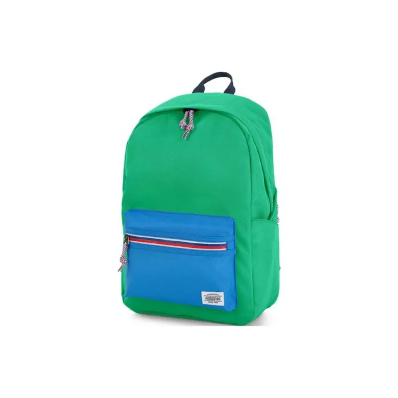 AMERICAN TOURISTER Polyester Backpack Unisex Green & Blue-1