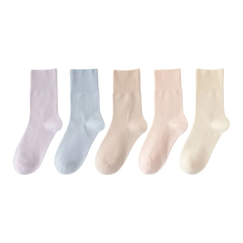 MIIOW Mid Calf Socks Women's Combo Set-17