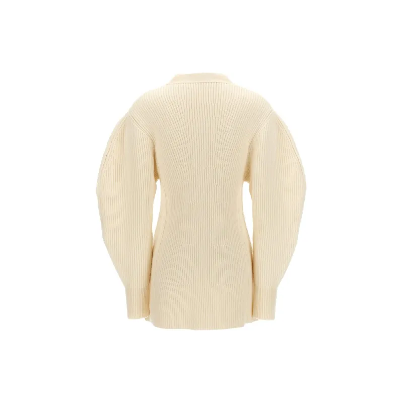 JIL SANDER V Neck Knitted Cardigan-1
