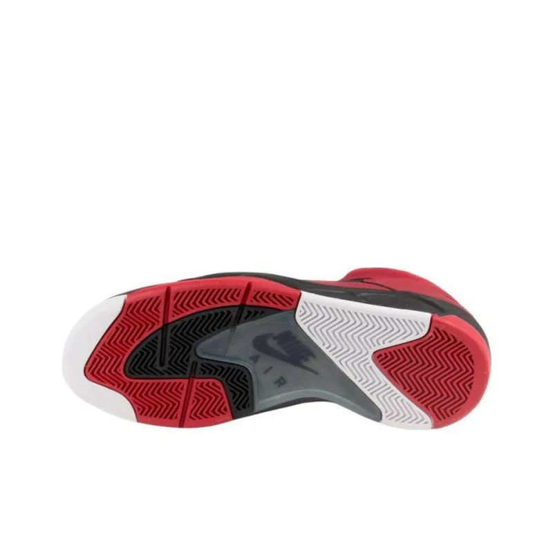 Nike Air Flight Lite Anti Slip Wear Resistant Mid Top Vintage Basketball Shoes Men's Red-4