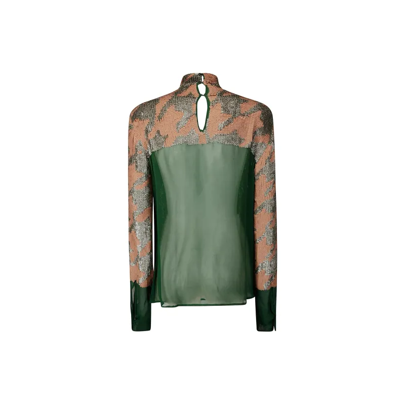 DRIES VAN NOTEN Embellished Panelled Blouse-1