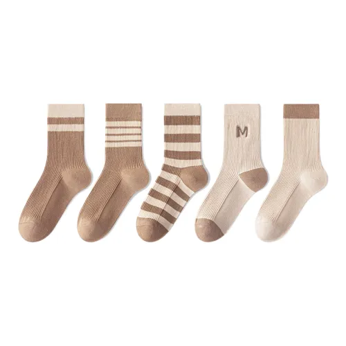 Lan Miao Mid Calf Socks Women's 5 Pack