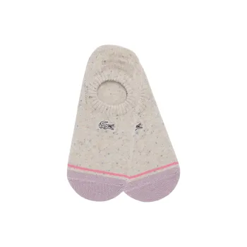 LACOSTE No-Show Socks Women's 1 Pack Gray Pink