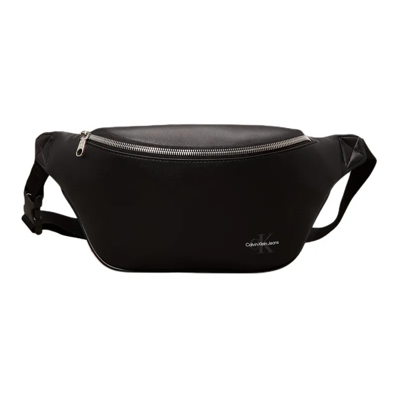 CALVIN KLEIN Artificial Leather One Shoulder Crossbody Fanny Pack Men's Black-0
