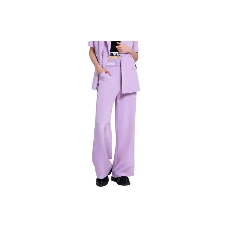 BESIONIA SS22 Casual Pants Women's Light Purple-3