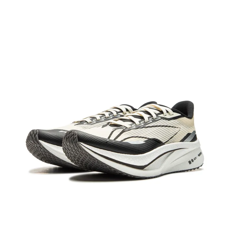 LINING Feidian 4 Challenger Running Shoes Women's Low Top Beige Black-2