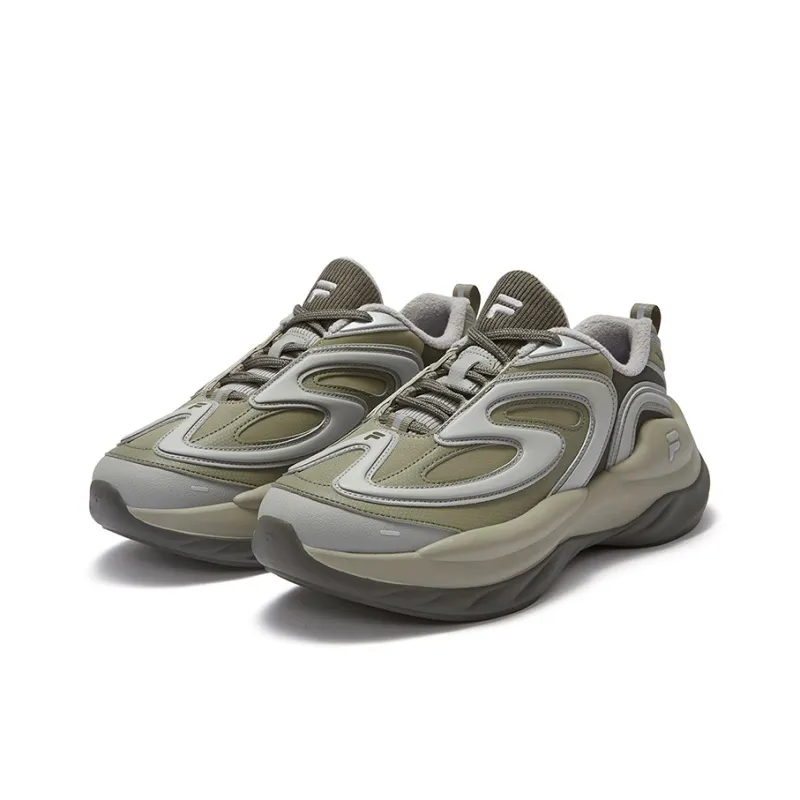FILA FUSION BUZZARD Meteorite Slip Resistant Low Top Casual Shoes Men's Gray Green-1