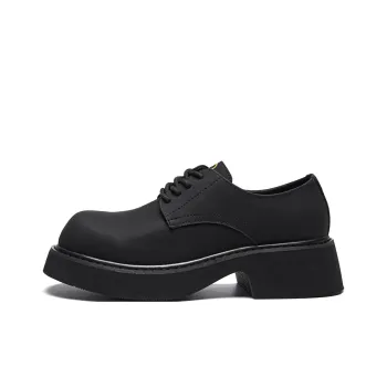 TOM TAILOR Obsidian Shadow Platform Oxford Shoes Casual Shoes Men's Black
