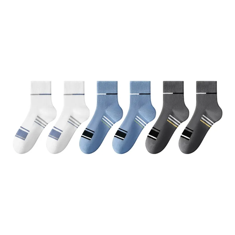 H YXIANG Mid Calf Socks Men's 6 Pack-2