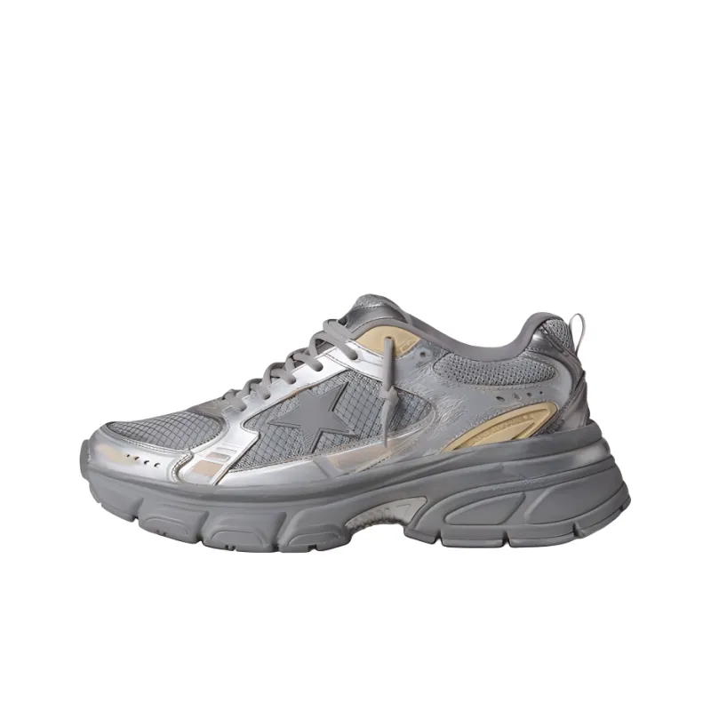 Golden Goose Lightstar Low Top Casual Shoes Women's Silver-0