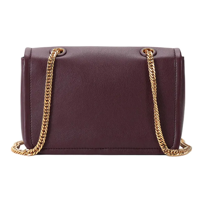 BALLY Vestige Leather Crossbody Bag, Shoulder Bag Small Size Women's Burgundy-3