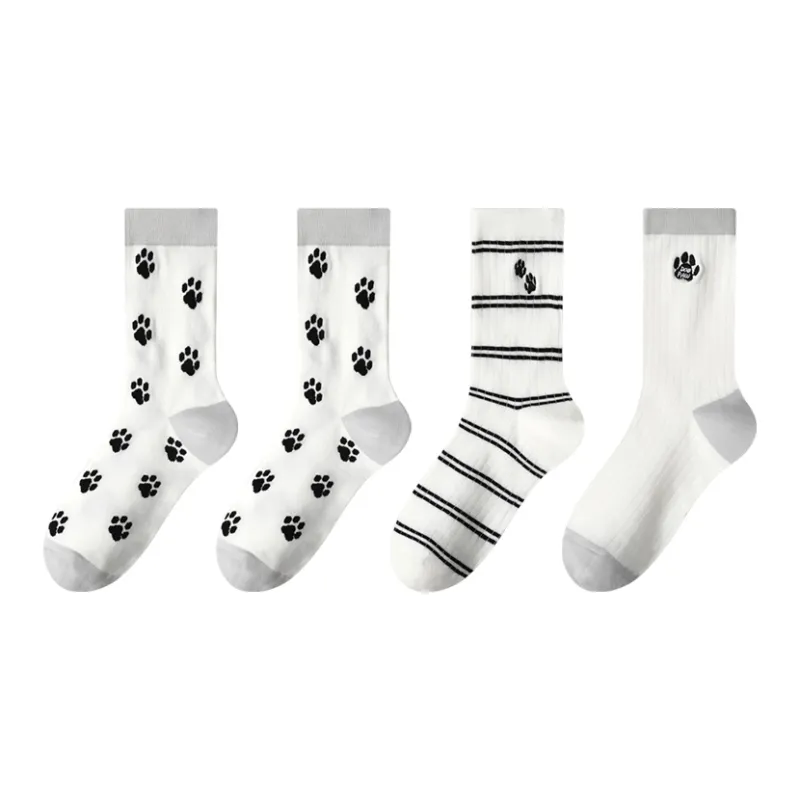 MIIOW Mid Calf Socks Women's 4 Pack-9