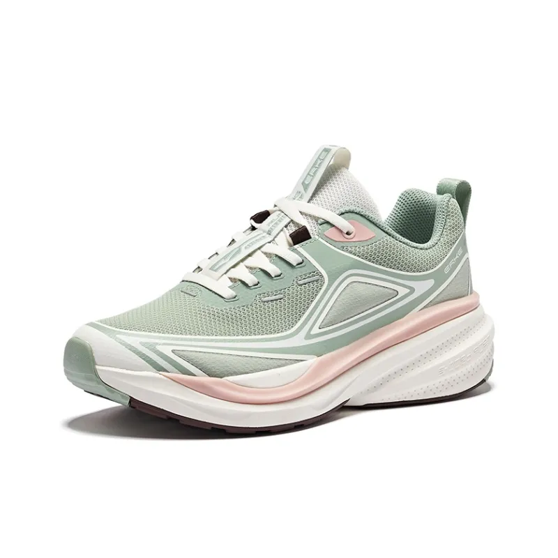 Erke Aspect Slip-Resistant Breathable Support Low-Top Trail Running Running Shoes Women's Green White-2