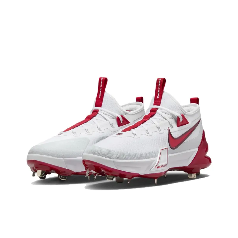 Nike Force Zoom Trout 9 Elite White Pure Platinum Team Red University Red-2