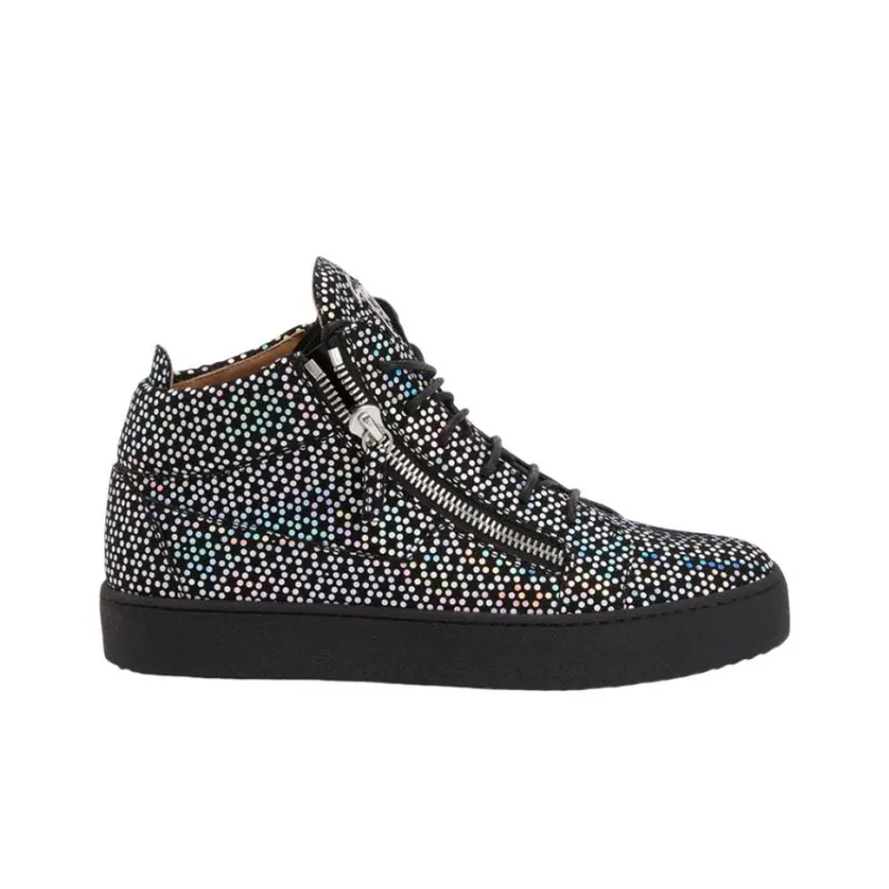 Giuseppe Zanotti/GZ Kriss High Top Stylish Skateboarding Shoes Men's Black-1
