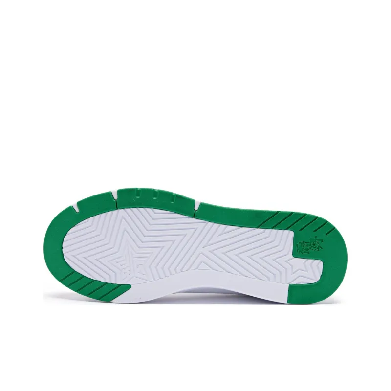 QIAODAN Anti Slip Wear Resistant Mid Top Skateboard Shoes Men's White Emerald-4