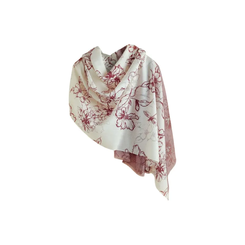 Hang Silk Road Sheep Wool Knit Scarves Women's-2