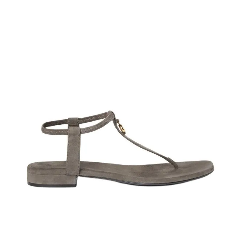 Loro Piana Mindil One Strap Sandals Women's Brown-1