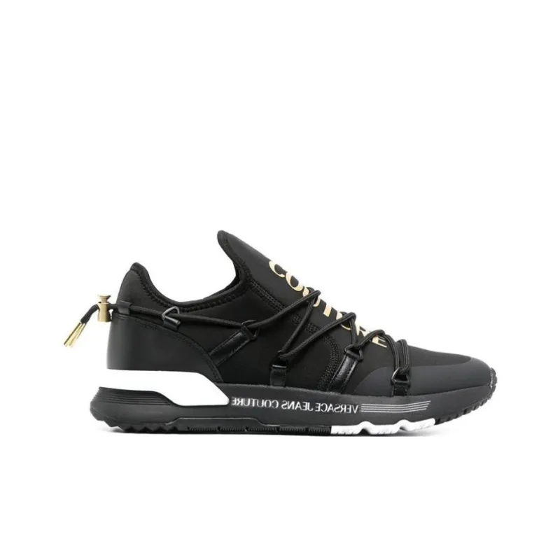 VERSACE JEANS Couture Versace Cushioning Low Top Sports Casual Shoes Men's Black-1