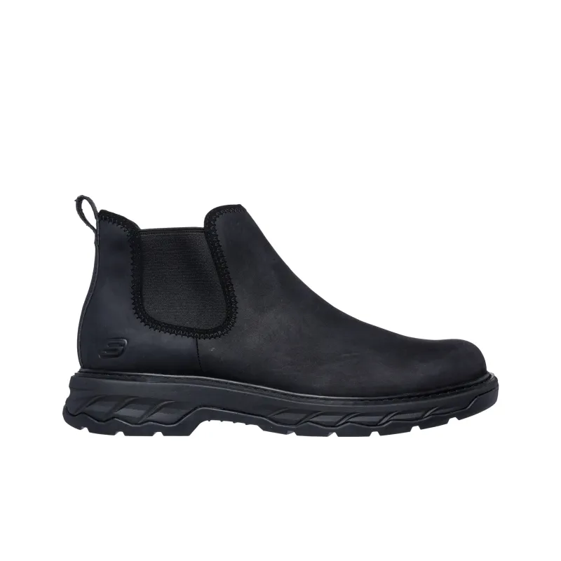 Skechers Relaxed Fit Ankle Length Chelsea Boots Men's Black-1
