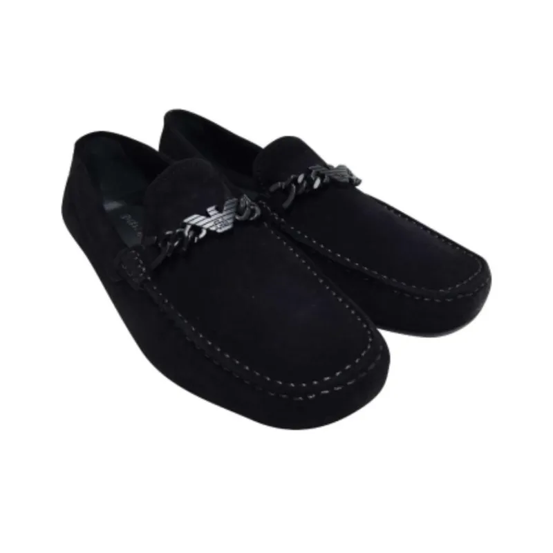 EMPORIO ARMANI Beanie Shoes Men's Black-3