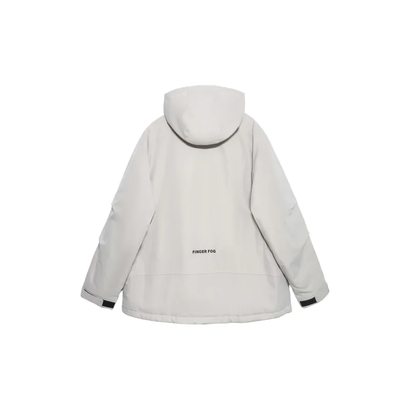 Tryforlove Autumn And Winter Season Jackets Coats Unisex Ecru Black-1