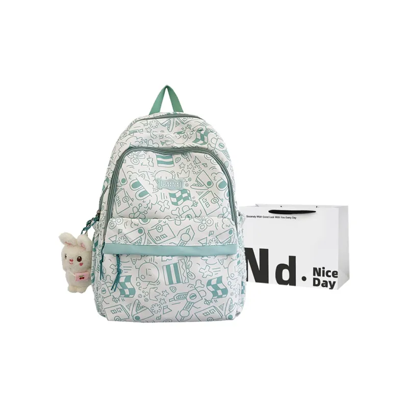 SWIMADE Nylon Backpack Regular Women's Black/Pink/Green/Blue/Purple-9
