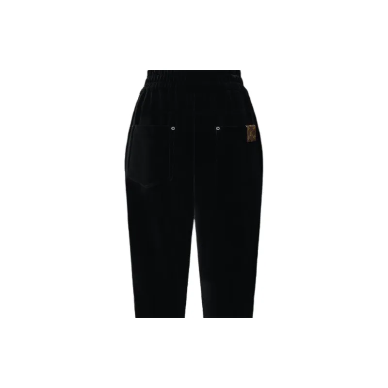 LOUIS VUITTON Knitted Sweatpants Women's Black-3