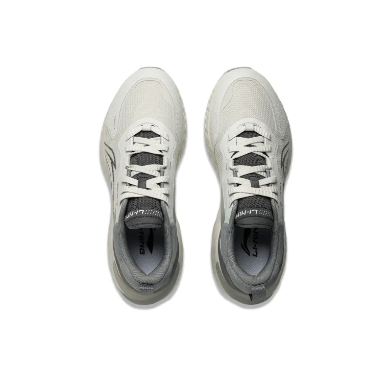 LiNing Cloud Shield Anti Slip Wear Resistant Low Top Casual Running Shoes Men's Gray-3