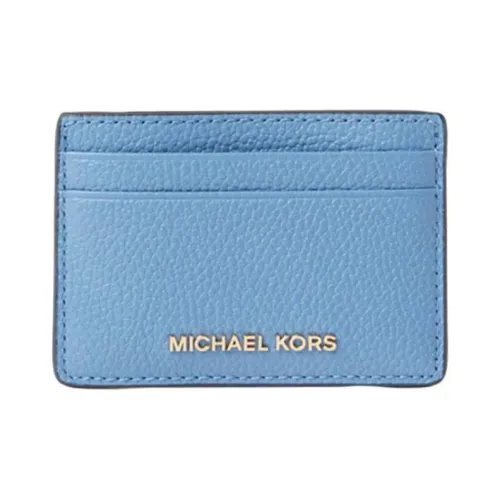 MICHAEL KORS Jet Set Cow Leather Card Holder Women's Blue