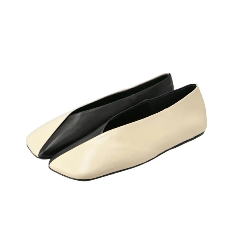 JIL SANDER Two-Toned Square-Toe Barellina Shoes Women's-3