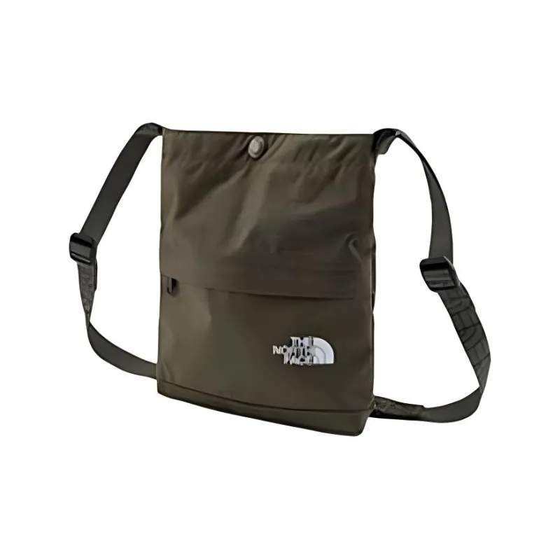 THE NORTH FACE Nylon Crossbody Bag, Shoulder Bag Regular Unisex Gray Brown Green-1