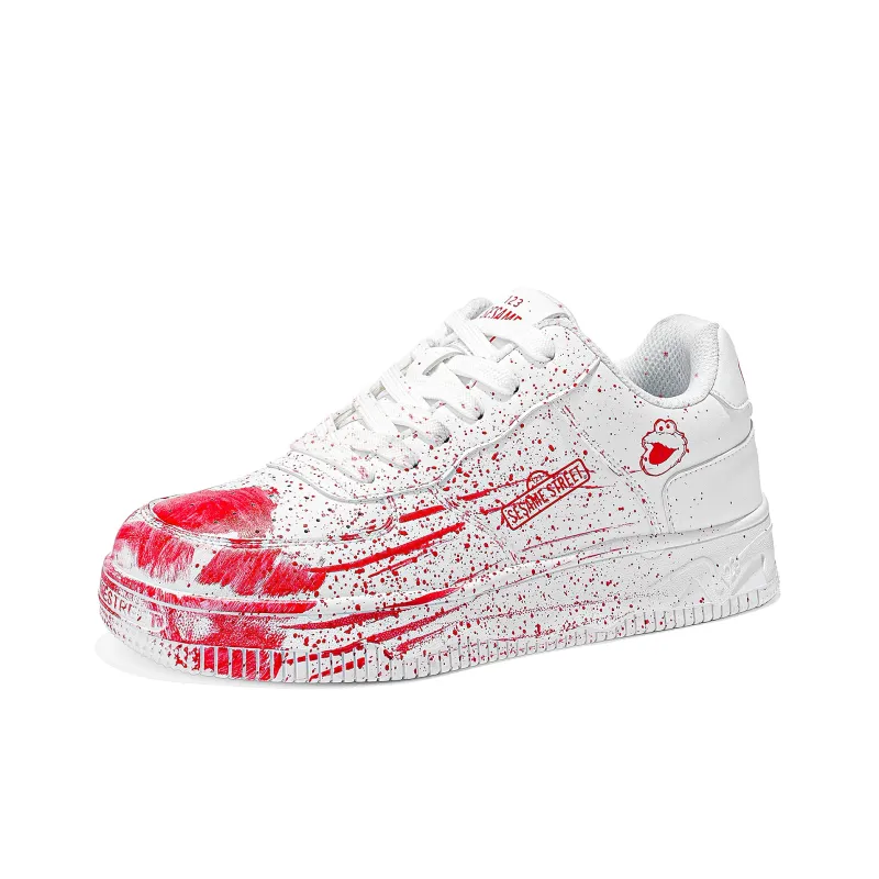 SESAME STREET Thermal Slip Resistant, Abrasion Resistant, Balance Height Increasing Low Top Skateboard Shoes Unisex-55