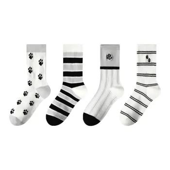 MIIOW Mid Calf Socks Women's 4 Pack
