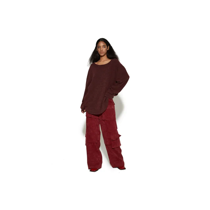 VANN VALRENCÉ Sweater Unisex Dark Red-1