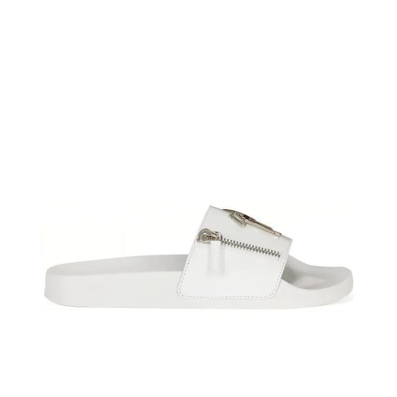 Giuseppe Zanotti/GZ Brett Slide Slippers Men's White-1
