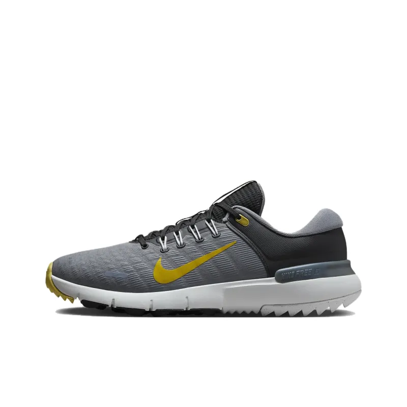 Nike Free Golf Anti Slip Wear Resistant Low Top Golf Shoes Unisex Gray Black-0