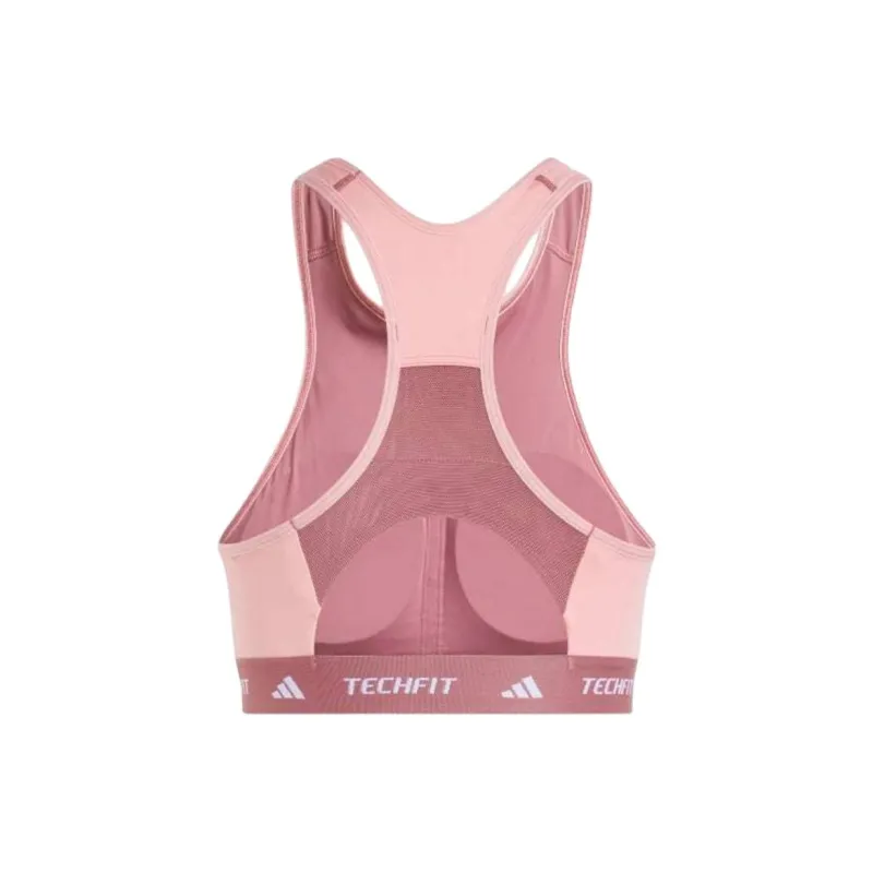 Adidas Free Shipping With AdiClub Techfit Medium-Support High-Neck Colorblock Bra-1