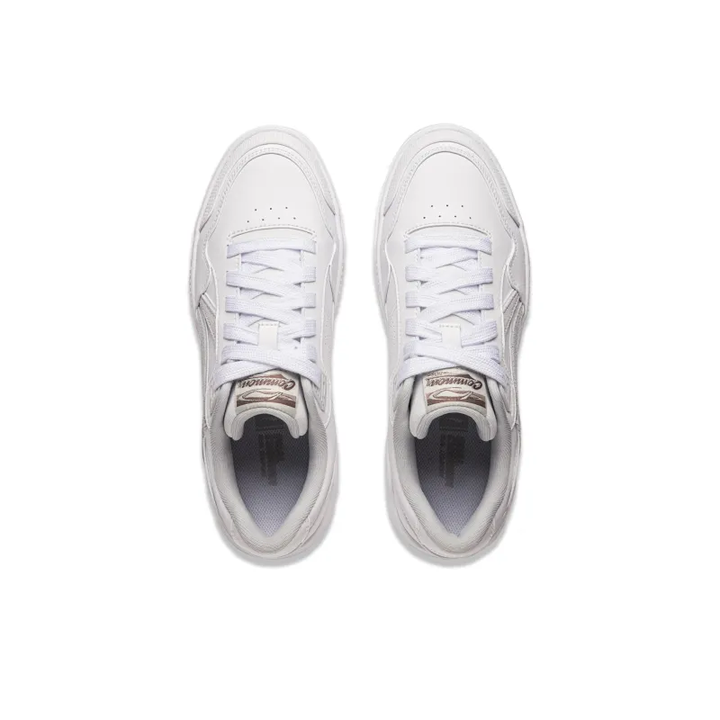 LiNing Common 80s Anti Slip Wear Resistant Low Top Skateboard Shoes Men's White-3