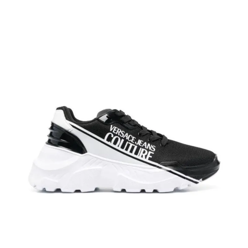 VERSACE JEANS Couture Versace Shock Absorbers Low Top Sports Casual Shoes Men's Black White-1