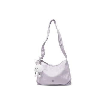 MEXICAN PU Crossbody Bag Medium Size Women's Light Pink/Silver/Light Purple
