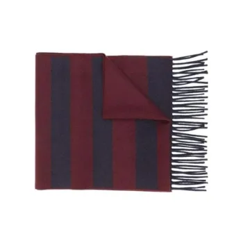 FERRAGAMO Virgin Wool Knit Scarves Men's Red