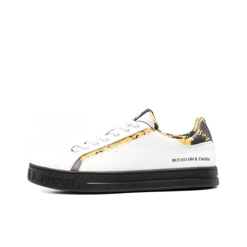 VERSACE JEANS Skateboard Shoes Men Low-Top White