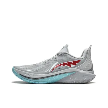 LiNing SONIC 12 Anti Slip Wear Resistant Low Top Basketball Shoes Men's White Gray