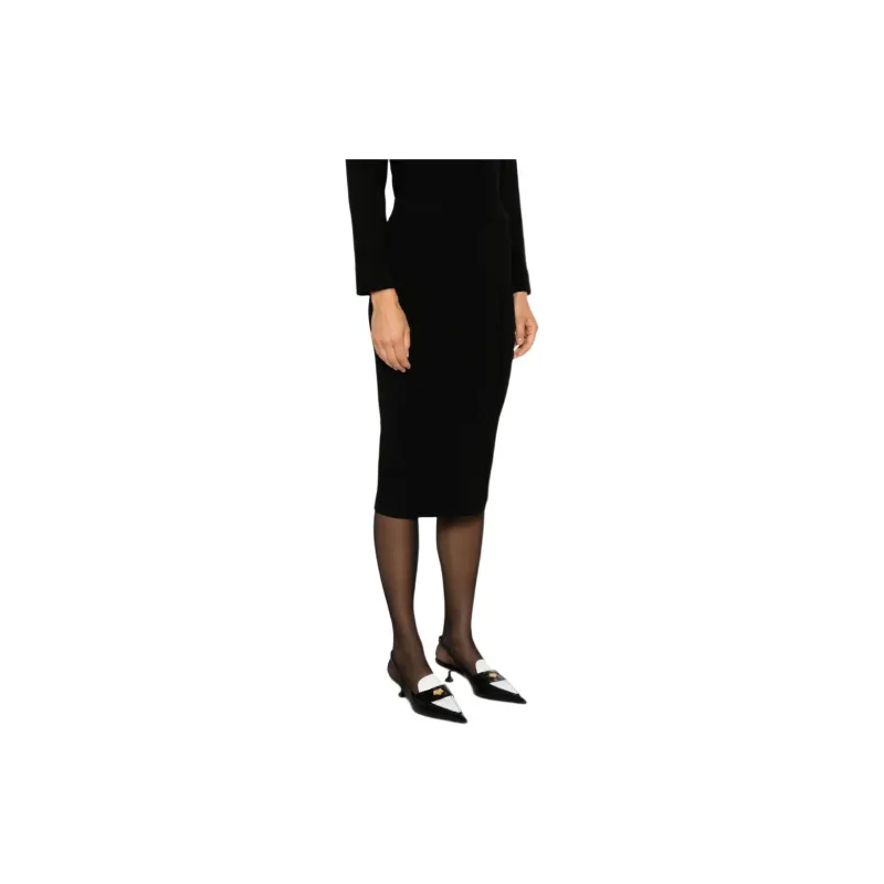 PINKO Logo Stitched Midi Skirt-3