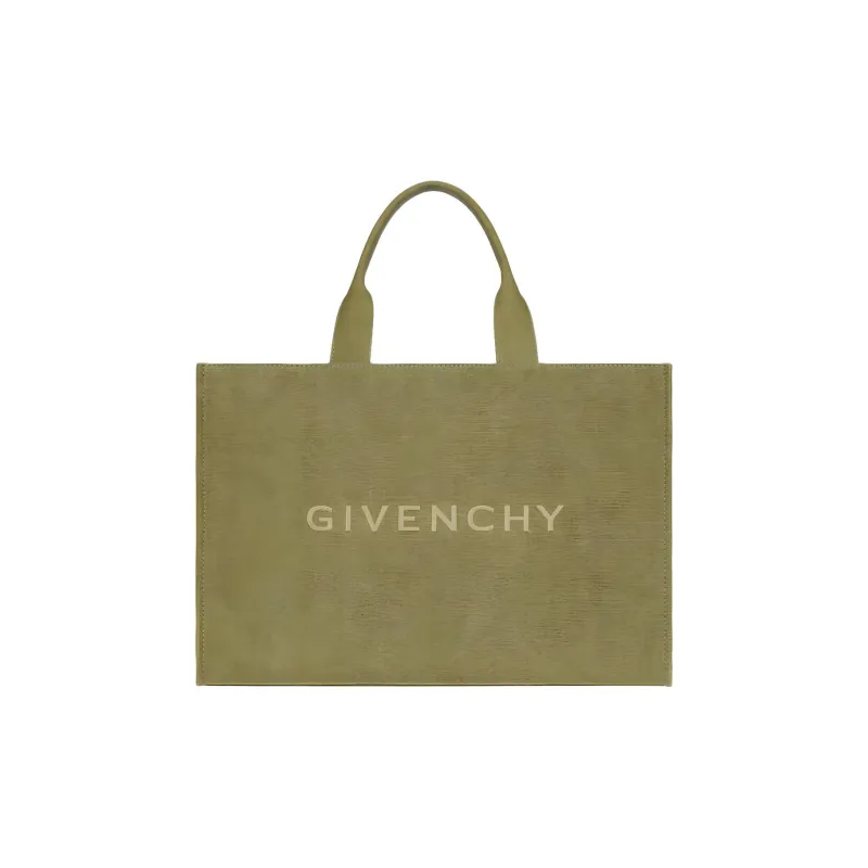 Givenchy Washed Cotton Canvas Tote Bag Shopping Bag Handbag Men's Khaki-0